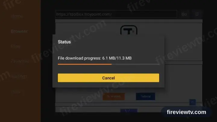 The HotPlayer download running inside Downloader